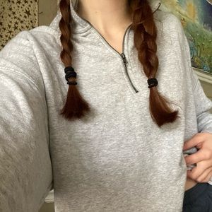 aerie quarter zip in grey